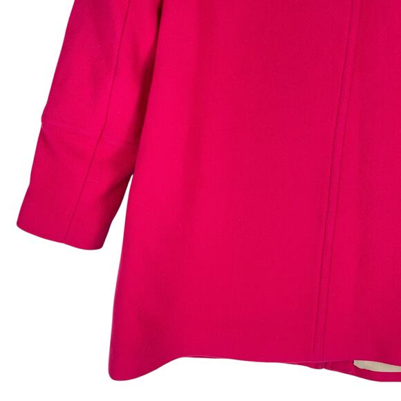 J. Crew Italian Stadium Cloth Wool Chateau Parka Coat Hot Pink Size 6 - Picture 9 of 10